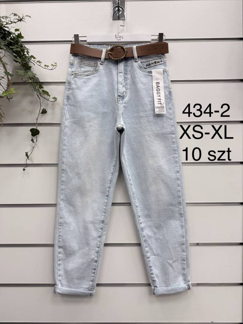 Spodnie damskie jeansy Roz XS-XL, 1 Kolor Paczka 10 szt